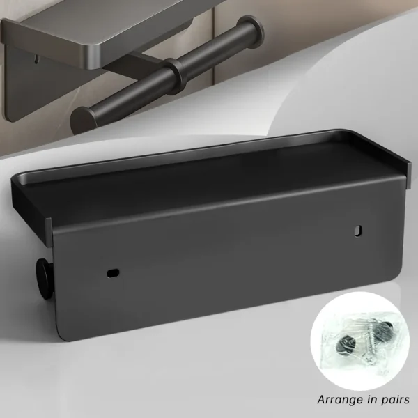 Toilet Paper Holder Wall-Mounted Aluminum alloy Toilet paper holder tissue rack Bathroom tissue holder Bathroom Accessories 2