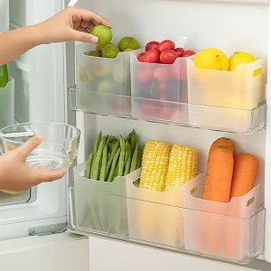 Fridge Storage Box Food Fresh Refrigerator Door Organizer Bins Shelf Basket Fruit Spice Container Drawers Rack Kitchen Supplies 1