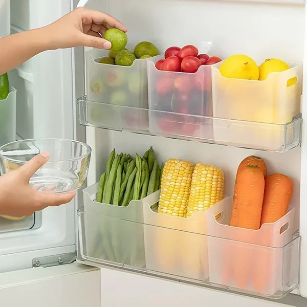 Fridge Storage Box Food Fresh Refrigerator Door Organizer Bins Shelf Basket Fruit Spice Container Drawers Rack Kitchen Supplies 1