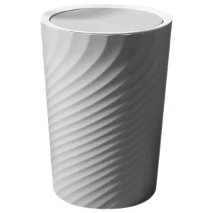 10L-12L Trash Bin with Swing Lid Plastic Waste Basket Office Trash Household Living Room Can Waste Paper Rubbish Trash Can 1