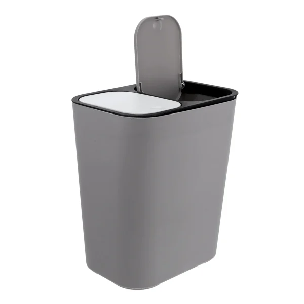 Dual 2 Compartments Dry Wet Trash Bin Waste Bins Kitchen Recycling Garbage Can Rubbish Bin Trash Container Household 3