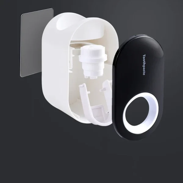 1pc Wall Mounted Automatic Toothpaste Squeezer and Toothbrush Holder - Convenient and Hygienic Bathroom Accessory 5
