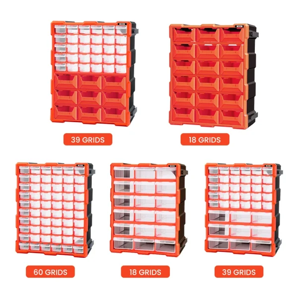 AIRAJ 18/39/60 drawers Mini Storage Box Stackable Tool Storage Bin Screw Parts Crafts Sewing Thread Jewelry Storage Organizer 5