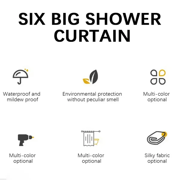 PEVA Shower Curtain Waterproof Home Bathroom Bathtub Bathing Cover 180/200cm Moden Curtain Home Decorative Bathroom Bath Curtain 6