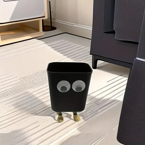 Funny Big Eyes Trash Can with Feet Garbage Bin Home Office Rubbish Bin Bathroom Garbage Container Waste Bucket Kitchen Dustbin 2
