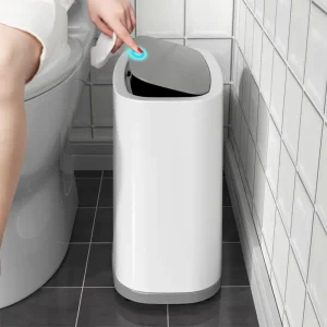 13L Toilet Trash Bins Home Trash Can Kicthen Bathroom Toilet Sewn with Lid Trash Can Practical Light Luxury Bedroom Trash Bin 1