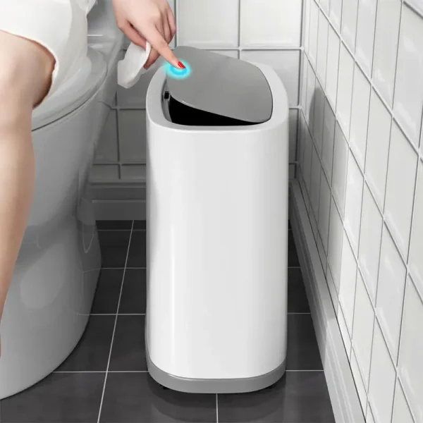 13L Toilet Trash Bins Home Trash Can Kicthen Bathroom Toilet Sewn with Lid Trash Can Practical Light Luxury Bedroom Trash Bin 1