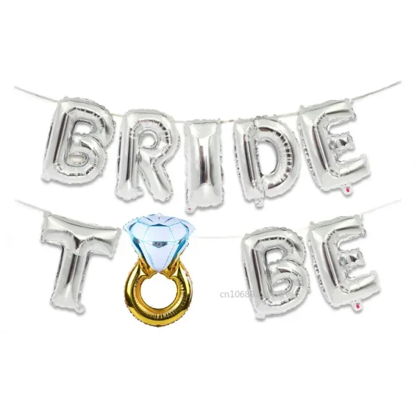16Inch Bride To Be Balloon Wedding Decorations Rose Gold Silver Bride Letters Foil Ballon Bridal Shower Bachelor Party Supplies 3