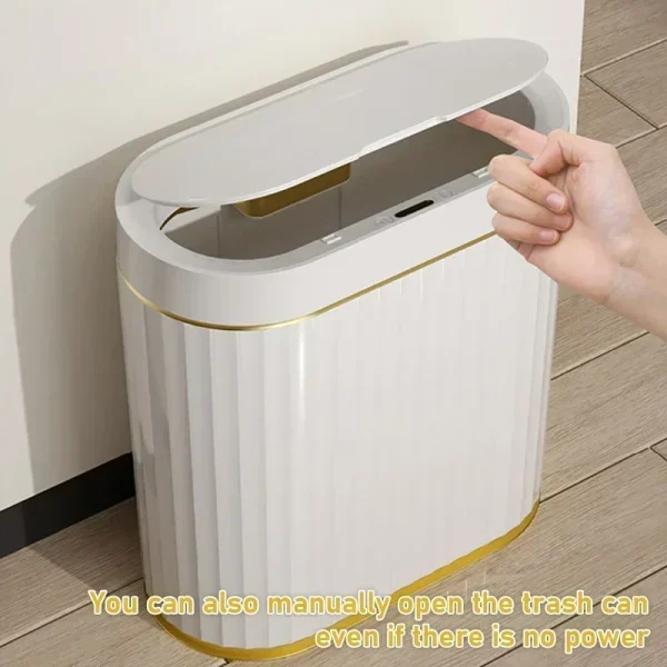 15L/12L/9L/7L/5L Wastebasket Smart Dump Bathroom Trash Bin Toilet Garbage Bucket Dustbin Automatic Sensor Trash Can with Lid 5