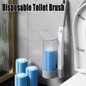 Disposable Toilet Brush Long Handle Wall-mounted Wc Cleaning Tool Kit with Replaceable Brush Head Bathroom Accessories 1