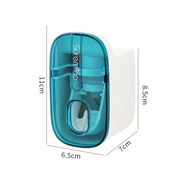 1 PCS Automatic Toothpaste Dispenser Bathroom Accessories Wall Mount Lazy Toothpaste Squeezer Toothbrush Holder 6
