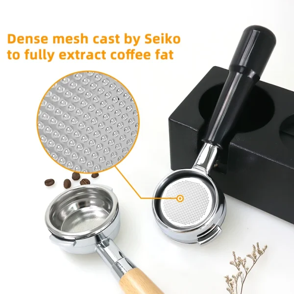 58mm Coffee Bottomless Portafilter For Nuova Simonelli Espresso Machine With 2-Cups Filter Basket Home Cafe Barista Accessories 4
