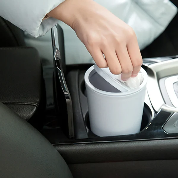 Mini Desktop Bin Small Trash Can with Cover Bedroom Trash Can Garbage Can Clean Workspace Storage Box Home Desk Trash Can 5