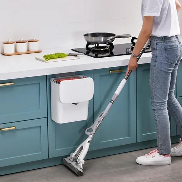 Kitchen Recycle Rubbish Bin Toilet Trash Can Kitchen Cabinet Door Hanging Trash Can with Lid Wall Mounted Trash Can 5