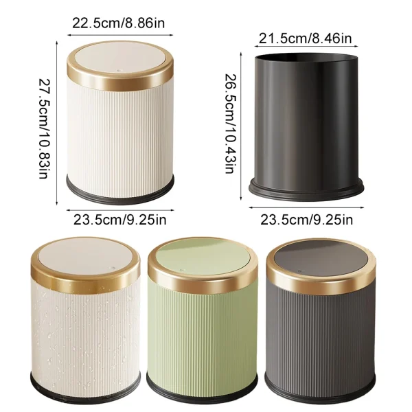 Home Kitchen Trash Can with Lid，3.5 Gallon Motion Sensor Waterproof Bathroom Garbage Can, Smart Plastic Trash Bins for Office 3