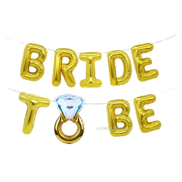 16Inch Bride To Be Balloon Wedding Decorations Rose Gold Silver Bride Letters Foil Ballon Bridal Shower Bachelor Party Supplies 4