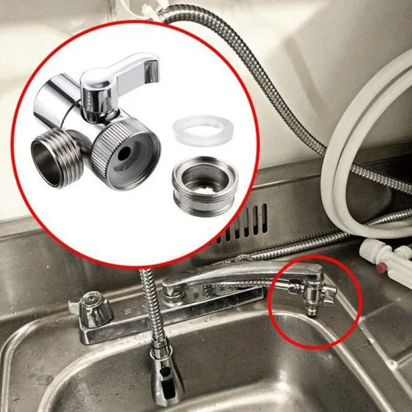 Kitchen Switch Faucet Adapter Sink Water Tap Splitter Diverter Valve Shower Toilet Bidet Tap Connector Bathroom Accessories 1