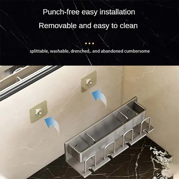 Toothbrushes Holder Wall Mounted Toothpaste Dispenser Electric Toothbrush Holder Storage Bathroom Accessories Bathroom Organizer 6