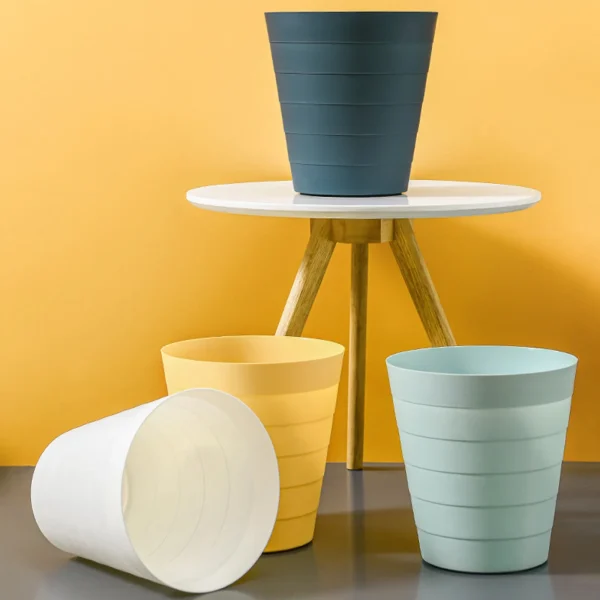 6L Plastic Small Household Trash Can Wastebasket Garbage Container Bin Room Dustbin Waste Bin Without Lid Storage Organizer 1