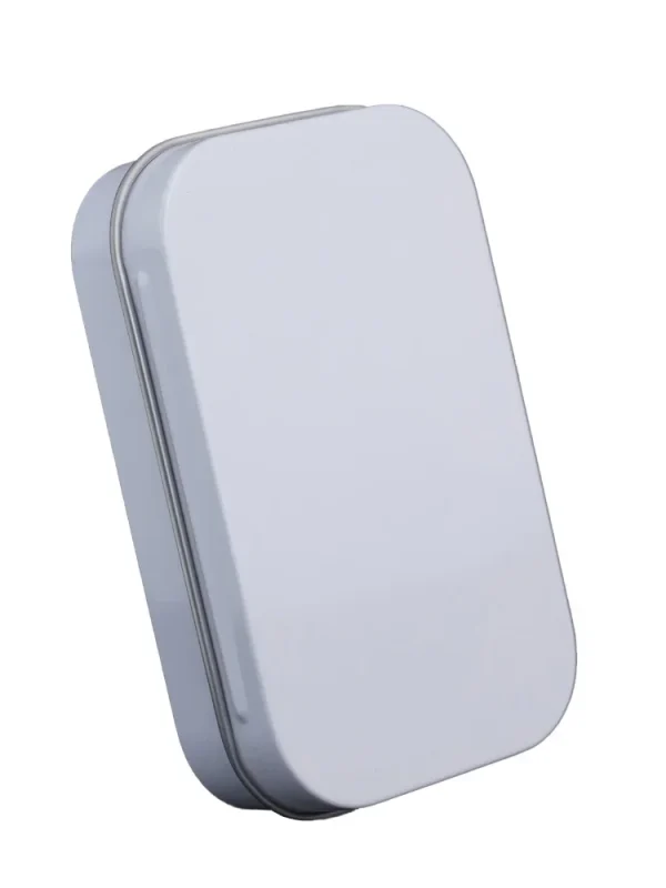 1pc Storage Box Metal Rectangular Mini Empty Tin Box Tinplate Bin Jar Flip Hinged Container 95*60*20mm Home Storage 6