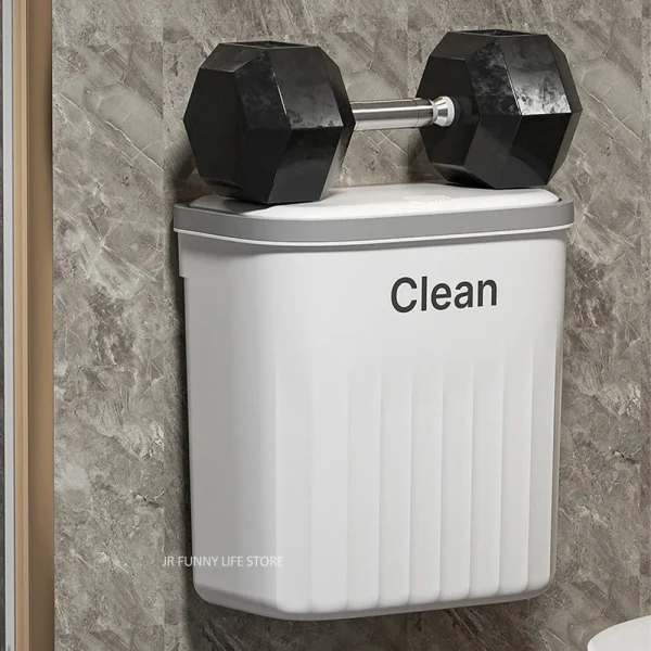 12/16L Press Type Wall Mounted Trash Can for Bathroom Toilet Garbage Bucket with Lid Kitchen Recycling Bin Hanging Wastebasket 5