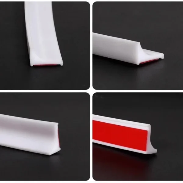 Kitchen Water Retaining Strip Silicone Self-adhesive Door Seal Retaining Strip Separation Shower Dam Barrier Bathroom Accessory 3
