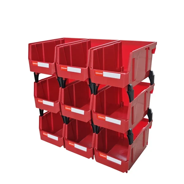Plastic Stackable Storage Bins Screw Storage Boxes Stackable Bin Parts Storage Organizer Garage Storage Bins (9pcs) 6