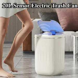 20L Sensor Electric Trash Can Smart Trash Bin with UV Light Automatic Kitchen Bathroom Toilet Garbage Wastebasket Cleaning Tools 1