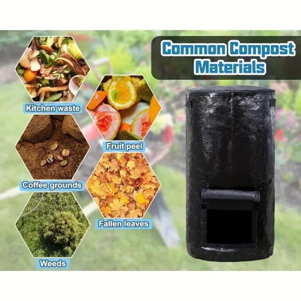 Outdoor compost bin, reusable garbage bag, homemade nutrient soil compost bag 2