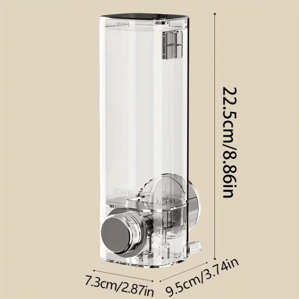 Wall-Mounted Soap Dispenser No-Drill Suction Cup Plastic Lead-Free Independent Installation Bathroom Accessories Battery-Free 2