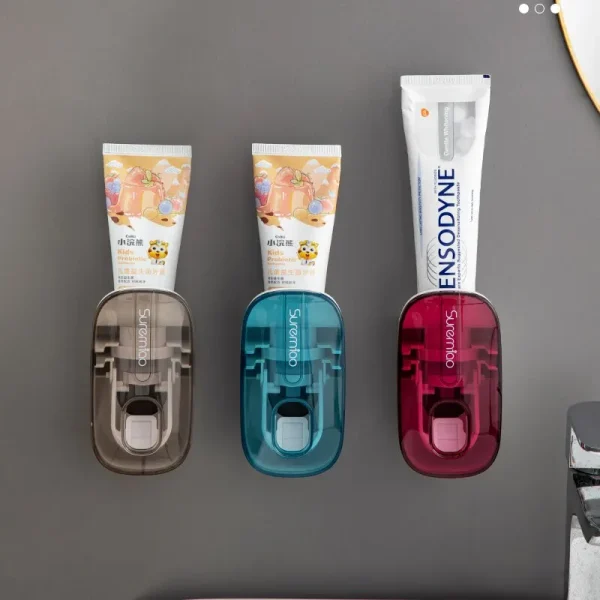 1 PCS Automatic Toothpaste Dispenser Bathroom Accessories Wall Mount Lazy Toothpaste Squeezer Toothbrush Holder 3