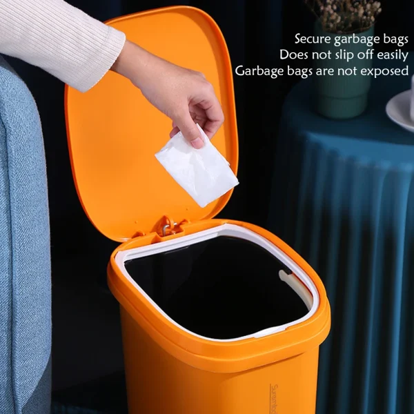 Trash Can Foot Pedal Garbage Cans Bin Dustbin Storage Buckets with Cover Plastic for Home Bathroom Cleaning Tools 5