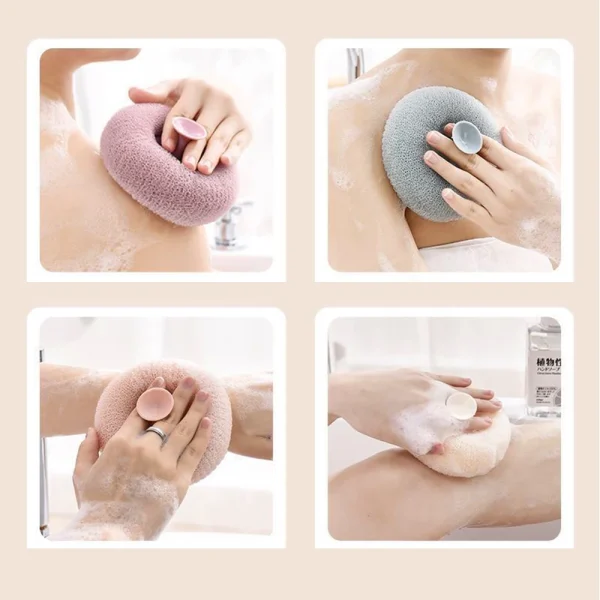 Round Soft Mesh Handheld Bath Sponge Balls Cleaning Brush Shower Body Cleaner Exfoliat Scrubbers Bath Ball Bathroom Accessories 5