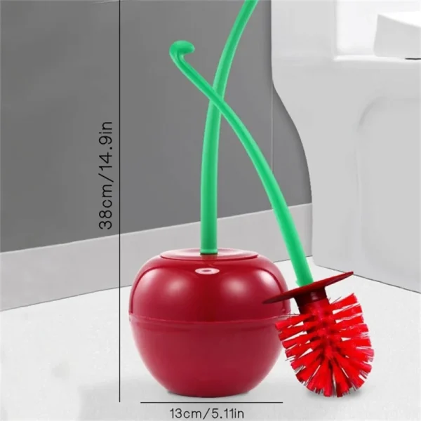 1PC Red Toilet Brush Creative Lovely Cherry Shape Lavatory Toilet Brush Holder Set Toilet Holder Bathroom Accessories ﻿ 4