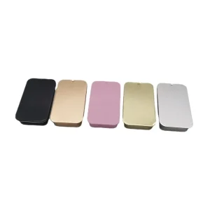 1pc Metal Rectangular Empty Mini Tin Box Tinplate Push Candy Pill Cases Bins Jar Hinged Containers Small Organizer Storage Box 1