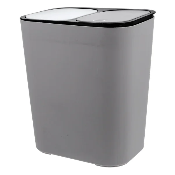 Dry Wet Separation Trash Can 2 Compartments Kitchen Recycling Waste Bin Garbage Container Rubbish Bucket Home Office Stable 4