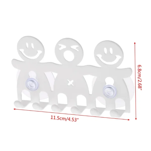 1Pc Toothbrush Holder Wall Mounted Suction Cup 5 Position Cartoon Bathroom Sets Bathroom Accessories 6
