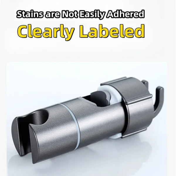 ABS Adjustable Shower Head Holder Shower Holder Clamp Showerhead Rail Slide Bracket Bathroom Accessories Rotation Hook Design 3