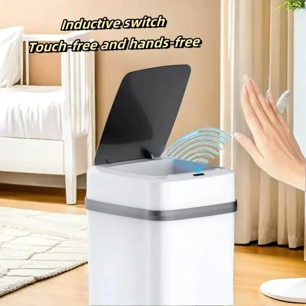 &Touch less Trash Can Intelligent Induction Trash Bin In The Toilet Smart Garbage Bucket Waste Dustbin Smart Trash Can Kitchen 3