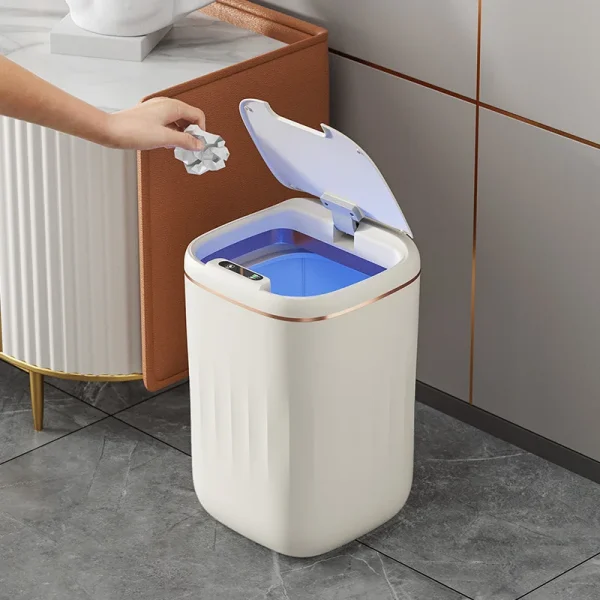 20L Sensor Electric Trash Can Smart Trash Bin with UV Light Automatic Kitchen Bathroom Toilet Garbage Wastebasket Cleaning Tools 2