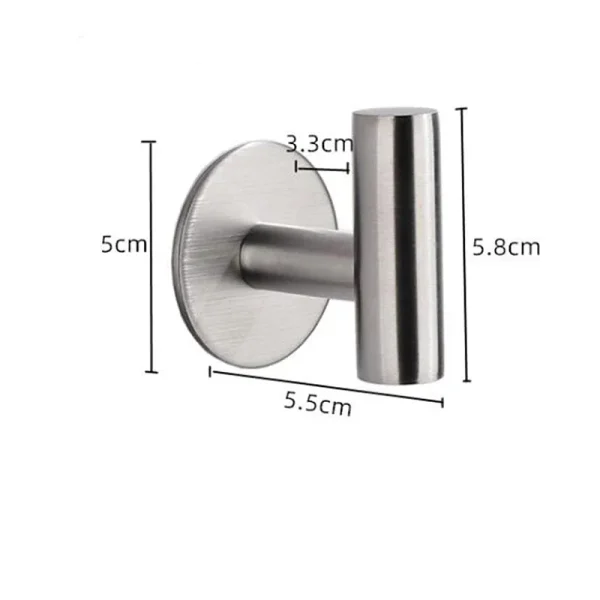 1Pcs Stainless Steel Silver Bathroom Hardware Set Towel Rack Toilet Paper Holder Towel Bar Hook Bathroom Accessories 6