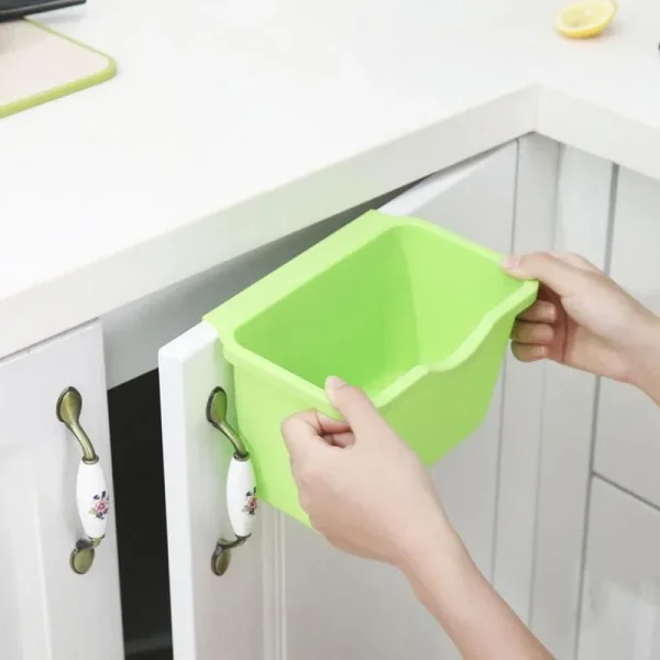 Kitchen Cabinet Door Hanging Trash Garbage Bin Can Rubbish Container Mini Waste Bins Household Rubbish Cleaning Tool Dustbin 2