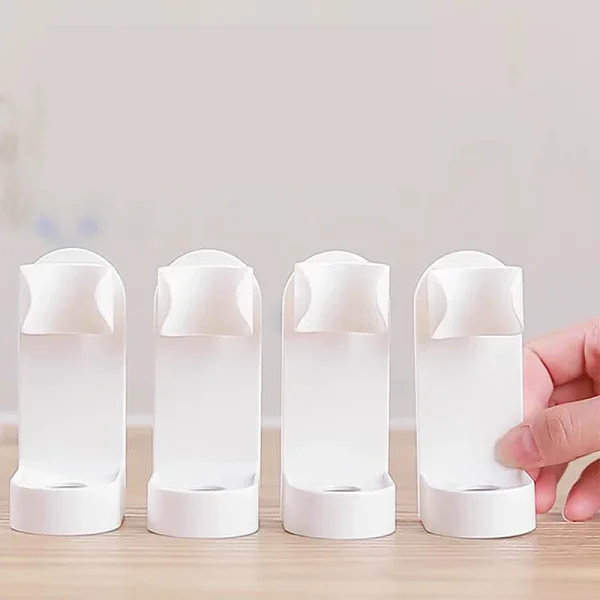 Wall-Mounted Electric Toothbrush Holder Plastic Tooth Brush Rack Razor Hook Storage Shelf Space Saving Home Bathroom Accessories 5