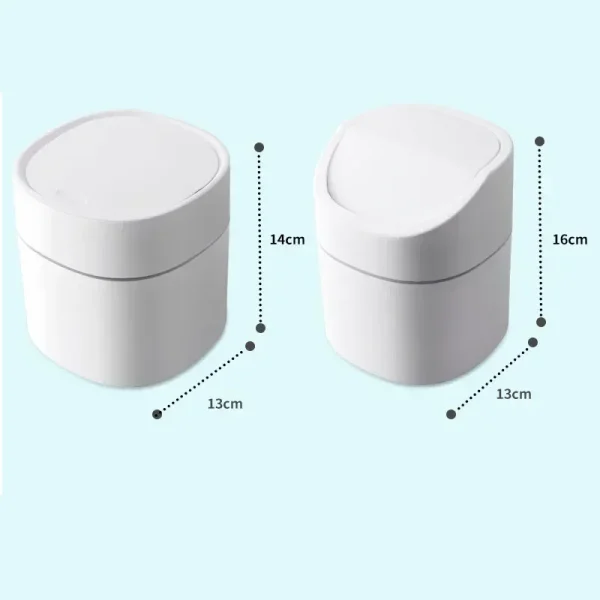 1PC Mini Small Waste Bins Desktop Garbage Basket Home Table Plastic Trash Can Office Supplies Dustbins Sundries Barrel Box 6