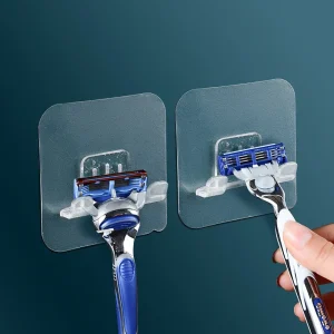 1/2PCS Punch Free Shaving Razor Holder Men Shaving Shaver Storage Bracket Wall Hook Bathroom Shelf Organizer Bathroom Accessory 1