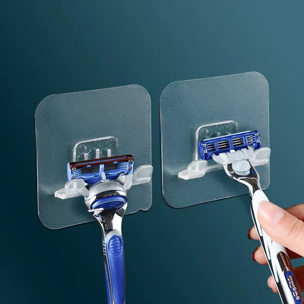 1/2PCS Punch Free Shaving Razor Holder Men Shaving Shaver Storage Bracket Wall Hook Bathroom Shelf Organizer Bathroom Accessory 1
