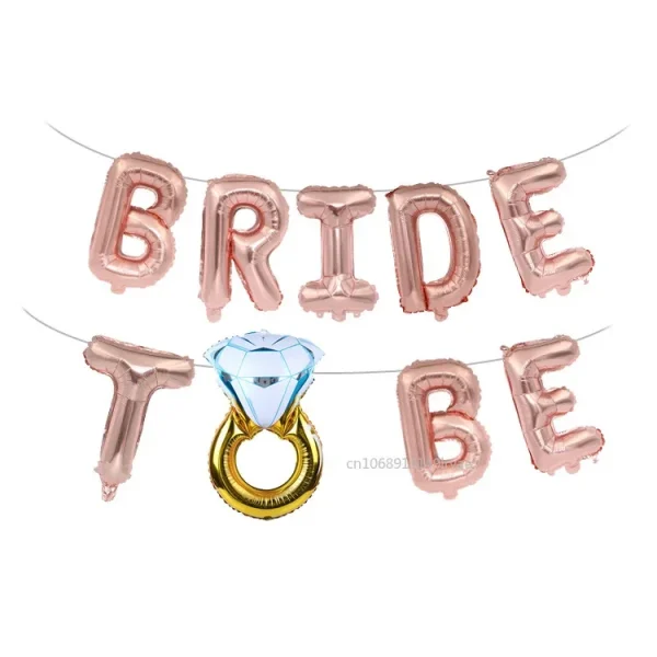 16Inch Bride To Be Balloon Wedding Decorations Rose Gold Silver Bride Letters Foil Ballon Bridal Shower Bachelor Party Supplies 6