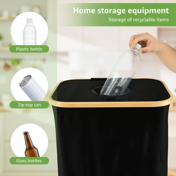 600D Oxford cloth, deposit bottle collector, bottle storage box, recycling box, laundry basket, indoor garbage bin 3