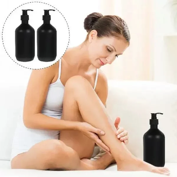 Matte Black 300/500ML Liquid Soap Dispenser Refillable Shampoo Conditioner Body Lotion Container for Bathroom Supplies Hotel 3