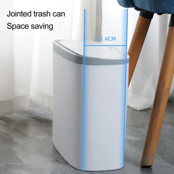 Smart Trash Bin Battery Style Wall Mounted Touch Control Automatic Sensor Dustbin Trash Can Bathroom Kitchen Garbage Bin 6